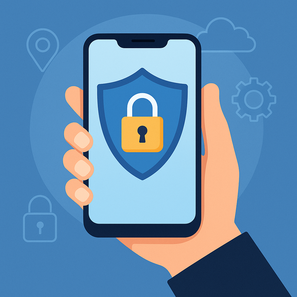 Infográfico com 4 dicas para proteger seu celular de roubo em 2025